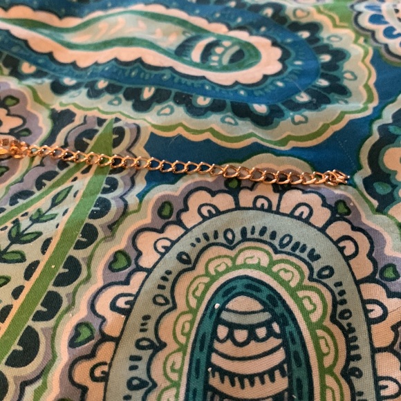 Pretty gold and rhinestone choker! So cute and dainty! Includes a extender - Picture 3 of 3